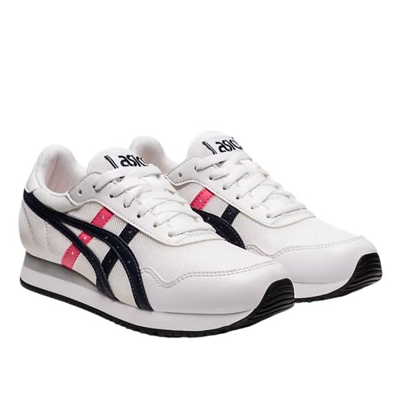 Asics White Sneakers with Pink and Black Accents - Picture 1 of 12